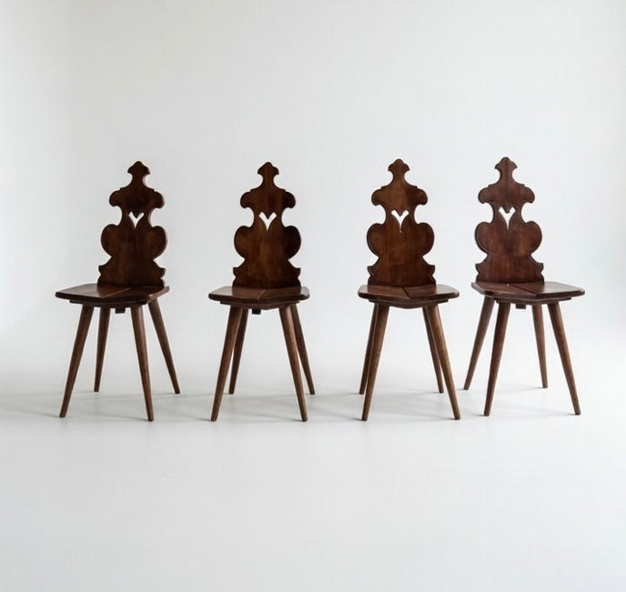 Set of Four Vintage Tiroler Mountain Chairs