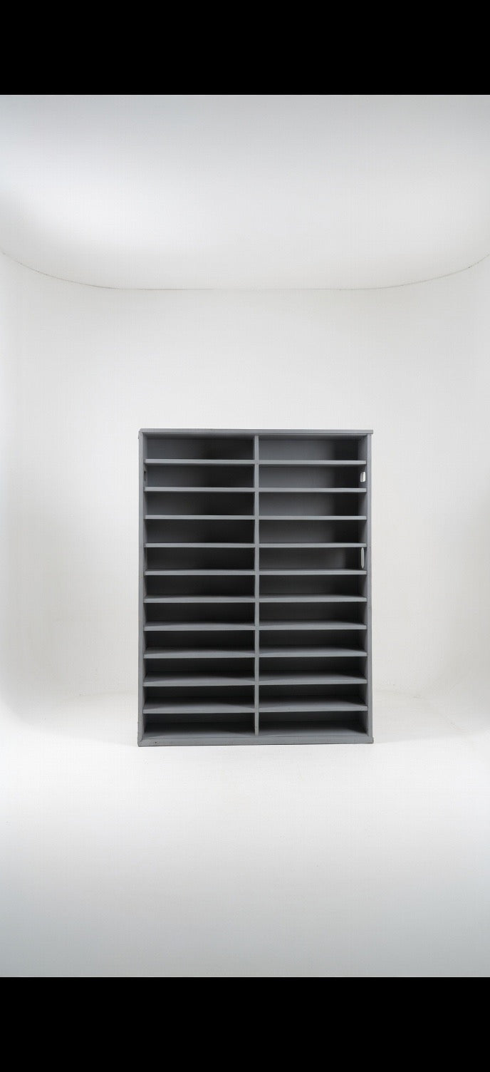 Mid Century Industrial Pigeonhole Storage Crates